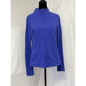 Avia wmns Blue Full‎ Zip 2 Pocket Nylon Core moisture Wicking Jacket Size Med